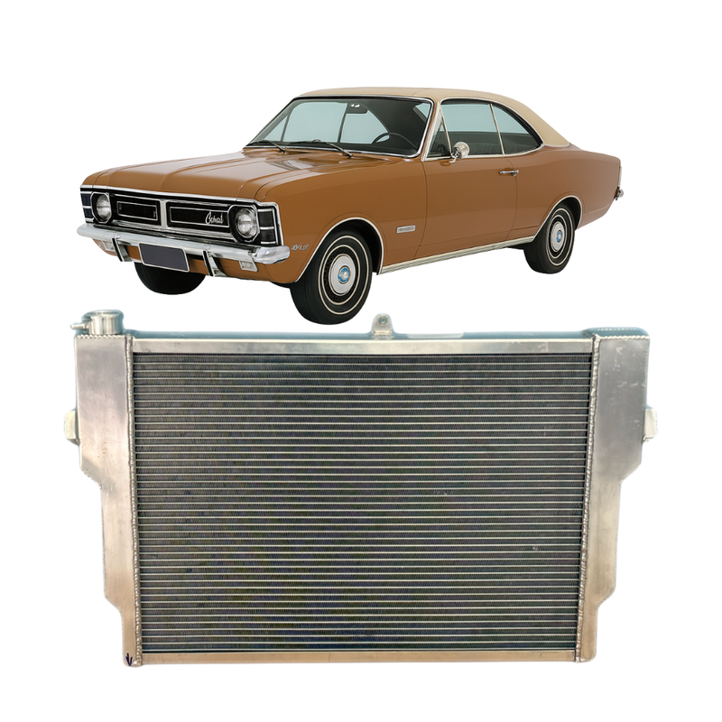 | Radiador de Alumínio Brasado para Chevrolet Opala 6 Cilindros + Tampa – Alta Performance