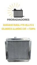 | Radiador de Alumínio Brasado para Rural Willys F75 4CC + Tampa – Alta Performance