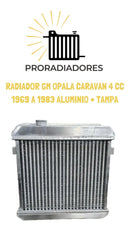 | Radiador de Alumínio para Chevrolet Opala e Caravan 4CC – 1969 a 1983 + Tampa – Alta Performance