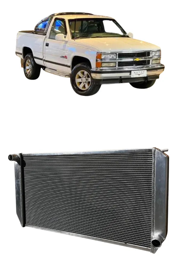 | Radiador de Alumínio Brasado para Chevrolet Silverado e Grand Blazer 4.1, 4.2 1996 a 2001 – Linha Pesada