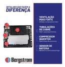 | Kit ar condicionado elétrico de teto 24V para caminhões, motorhome e vans – Bergstrom PK2022 – 7h de autonomia