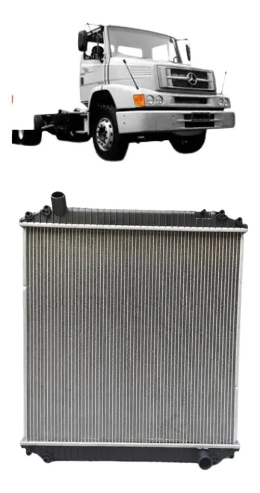 | Radiador de Alumínio Brasado p/ Mercedes-Benz L1622, OF1418, 1722, 1620 Eletrônico 1999 a 2012 – Linha Pesada