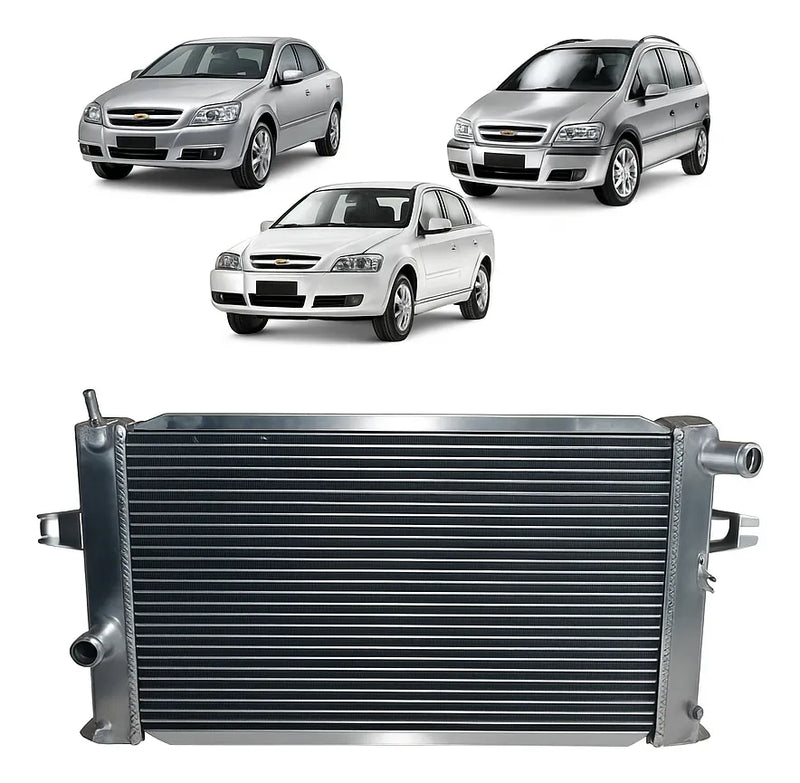 Radiador de Alumínio Brasado para Chevrolet Astra, Vectra, Zafira 1999 a 2009 – Resfriamento Eficiente