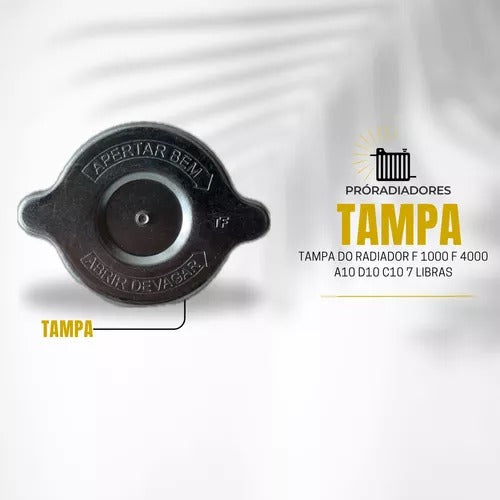 | Tampa de Radiador 7 Libras para Ford F-1000, F-4000 e Chevrolet A10, D10, C10 – Alta Resistência