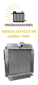 | Radiador de Alumínio para Jeep Willys 4CC + Tampa – Alta Performance