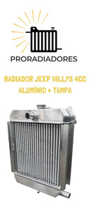 | Radiador de Alumínio para Jeep Willys 4CC + Tampa – Alta Performance